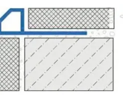 Abschlussprofil Dural Duraplus Diamond 10 mm Länge 250 cm Alu pulverbeschichtet betongrau