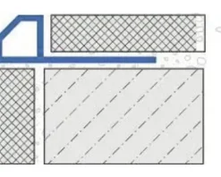 Abschlussprofil Dural Duraplus Diamond 10 mm Länge 250 cm Alu pulverbeschichtet schwarz matt