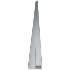 Abschlussprofil für Duschrückwände 3mm, Silver Matt