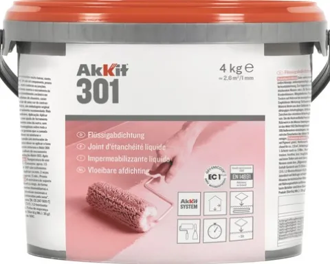 Akkit 301 Flüssigabdichtung blau 4 kg (Mischung mit Farbpigment: grün)