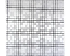 Aluminiummosaik selbstklebend Quadrat Alu Silver Silk brushed