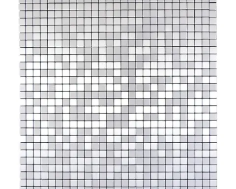 Aluminiummosaik selbstklebend Quadrat Alu Silver Silk brushed