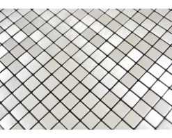 Aluminiummosaik selbstklebend Quadrat Alu Silver Silk brushed
