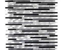 Aluminiummosaik XAM 881 grau schwarz silber 29,8x31,8 cm