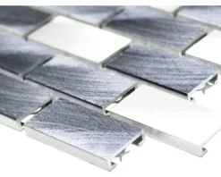 Aluminiummosaik XAM 431 mix schwarz/silber