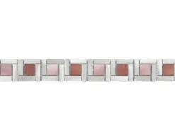 Bordüre Alu rosa mix 4,8x39,8 cm