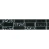 Bordüre Carrara glass-stone black 30x4,8 cm