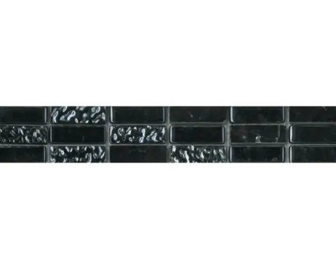 Bordüre Carrara glass-stone black 30x4,8 cm