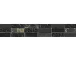 Bordüre Carrara glass-stone brown 30x4,8 cm