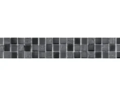 Bordüre Glas-Naturstein anthracite mix