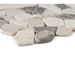 Bruchmosaik Poly Travertine Marron braun beige