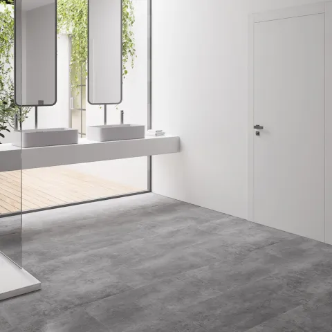 Click-Vinyl CHECK One 2150 Mettingen Beton Fliese XL inkl. Trittschall Standard