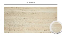 Designboden selbstklebende Designfliesen 30,48 cm x 60,96 cm in Marmoroptik Beige