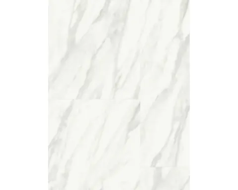 Designboden Vinylboden Fliese Marmor weiß Fold-Down 980 x 490 x 4,5 mm