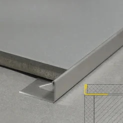 10er Winkelprofil Winkel-Abschlussprofil Edelstahl L-Profil Fliesenschiene 250cmx8mm gebürstet