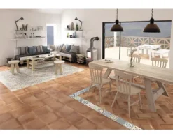 Feinsteinzeug Florentiner Stufenfliese Ecke Rustic cotto 33,15 x 33,15 cm