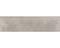 Feinsteinzeug Treppenstufe Greenwich greige matt grau 29,5 cm x 120 cm