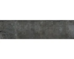 Feinsteinzeug Treppenstufe Industrial night lappato 29,5 cm x 120 x 0,93 cm R10 B