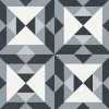 Feinsteinzeug Wand- und Bodenfliese Heritage taco black in 76 verschiedenen Motiven 16,5 x 16,5 cm