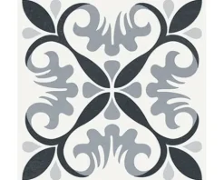 Feinsteinzeug Wand- und Bodenfliese Heritage taco black in 76 verschiedenen Motiven 16,5 x 16,5 cm