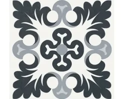 Feinsteinzeug Wand- und Bodenfliese Heritage taco black in 76 verschiedenen Motiven 16,5 x 16,5 cm