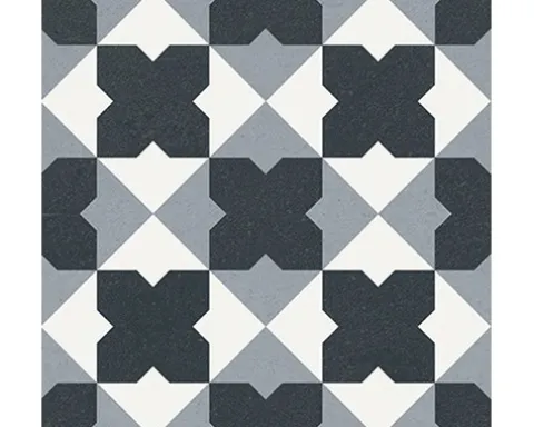 Feinsteinzeug Wand- und Bodenfliese Heritage taco black in 76 verschiedenen Motiven 16,5 x 16,5 cm