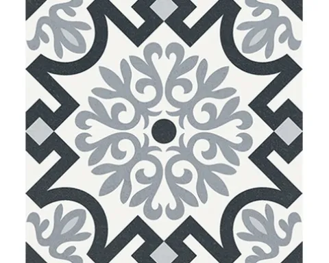 Feinsteinzeug Wand- und Bodenfliese Heritage taco black in 76 verschiedenen Motiven 16,5 x 16,5 cm