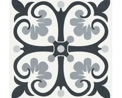 Feinsteinzeug Wand- und Bodenfliese Heritage taco black in 76 verschiedenen Motiven 16,5 x 16,5 cm