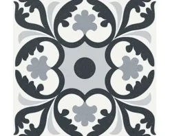 Feinsteinzeug Wand- und Bodenfliese Heritage taco black in 76 verschiedenen Motiven 16,5 x 16,5 cm