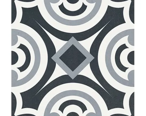 Feinsteinzeug Wand- und Bodenfliese Heritage taco black in 76 verschiedenen Motiven 16,5 x 16,5 cm
