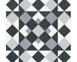 Feinsteinzeug Wand- und Bodenfliese Heritage taco black in 76 verschiedenen Motiven 16,5 x 16,5 cm