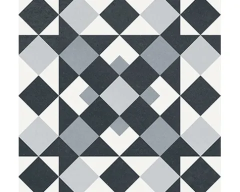 Feinsteinzeug Wand- und Bodenfliese Heritage taco black in 76 verschiedenen Motiven 16,5 x 16,5 cm