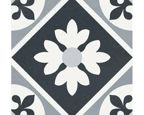 Feinsteinzeug Wand- und Bodenfliese Heritage taco black in 76 verschiedenen Motiven 16,5 x 16,5 cm