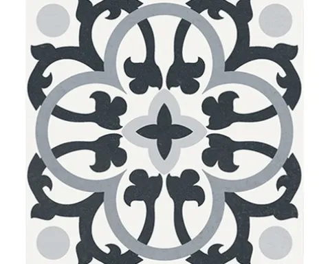 Feinsteinzeug Wand- und Bodenfliese Heritage taco black in 76 verschiedenen Motiven 16,5 x 16,5 cm