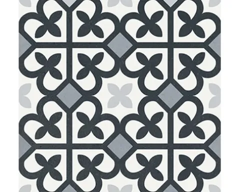 Feinsteinzeug Wand- und Bodenfliese Heritage taco black in 76 verschiedenen Motiven 16,5 x 16,5 cm