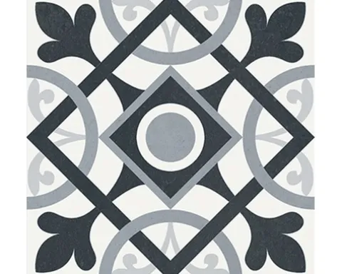 Feinsteinzeug Wand- und Bodenfliese Heritage taco black in 76 verschiedenen Motiven 16,5 x 16,5 cm