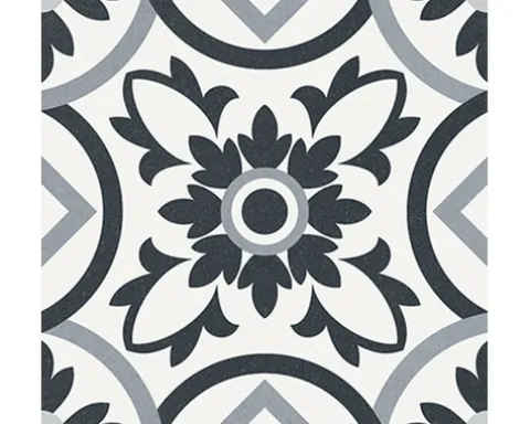 Feinsteinzeug Wand- und Bodenfliese Heritage taco black in 76 verschiedenen Motiven 16,5 x 16,5 cm