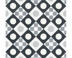 Feinsteinzeug Wand- und Bodenfliese Heritage taco black in 76 verschiedenen Motiven 16,5 x 16,5 cm