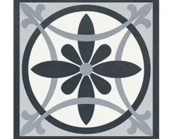 Feinsteinzeug Wand- und Bodenfliese Heritage taco black in 76 verschiedenen Motiven 16,5 x 16,5 cm