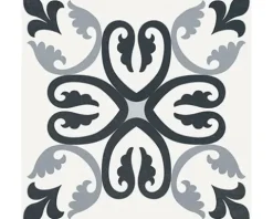 Feinsteinzeug Wand- und Bodenfliese Heritage taco black in 76 verschiedenen Motiven 16,5 x 16,5 cm