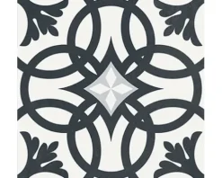 Feinsteinzeug Wand- und Bodenfliese Heritage taco black in 76 verschiedenen Motiven 16,5 x 16,5 cm