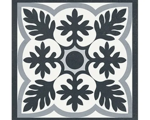 Feinsteinzeug Wand- und Bodenfliese Heritage taco black in 76 verschiedenen Motiven 16,5 x 16,5 cm