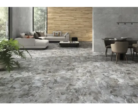 Feinsteinzeug Wand- und Bodenfliese MARSEILLE Dark grey rektifiziert 59.5 x 120 x 1 cm