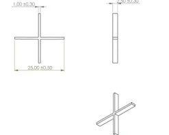 Fliesenkreuze 1 mm 250 Stück