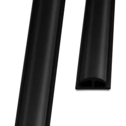 FLOORDIREKT Doppeleinfassleiste Übergangsprofil Jersey Selbstklebend 24 x 35 mm Schwarz