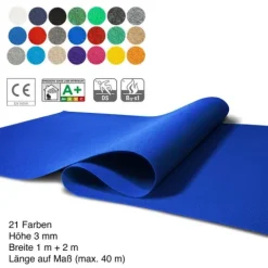Floordirekt Event- und Messeteppich Sintra - Rollenware - Pflegeleichter Gangläufer - Royalblau - 200 x 3000 cm