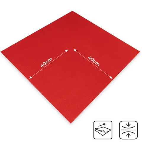 FLOORDIREKT Nadefilz-Teppichfliese Scene - Selbstklebend - 40 x 40 cm - Rot
