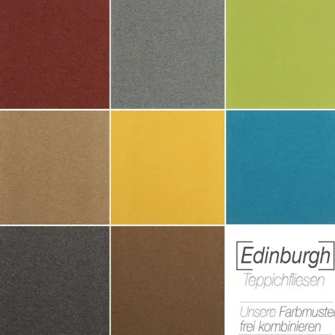 FLOORDIREKT Nylon Teppichfliese Edinburgh - 50 x 50 cm - Selbstliegend - Anthrazit
