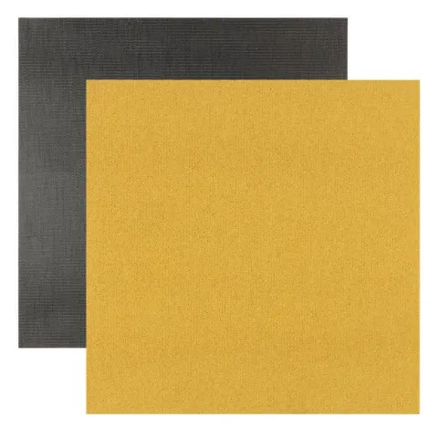 FLOORDIREKT Nylon Teppichfliese Edinburgh - 50 x 50 cm - Selbstliegend - Gelb