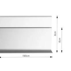 FLOORDIREKT Sockelleiste Aluminium - KWS 606 - Höhe: 6 cm - Länge: 1,90m